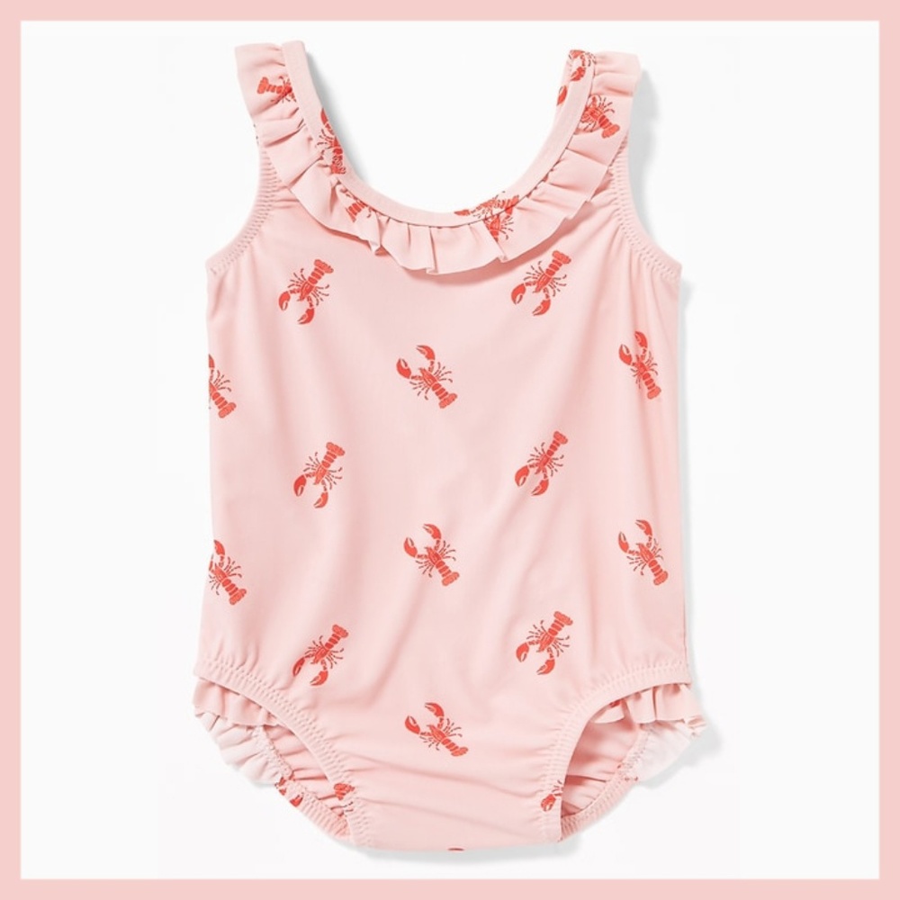 🍦 NWT Old Navy Lobster Print One Piece ~ 6-12m 🍦